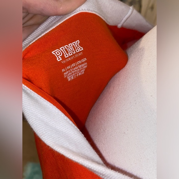 Pink Victoria Secret Orange Tshirt XL - Picture 3 of 3